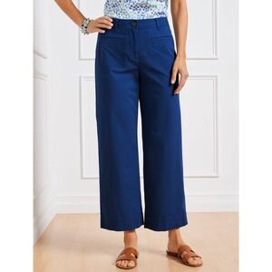 TALBOTS Wide Crop Pants in Indigo